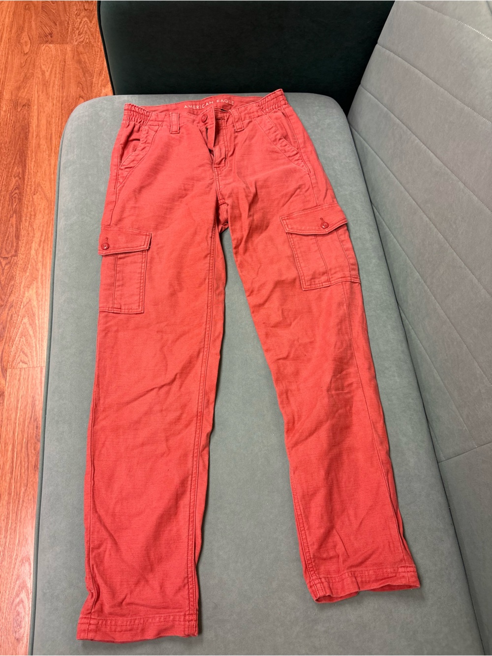 American Eagle Outfitters Coral Red Cargo Trousers